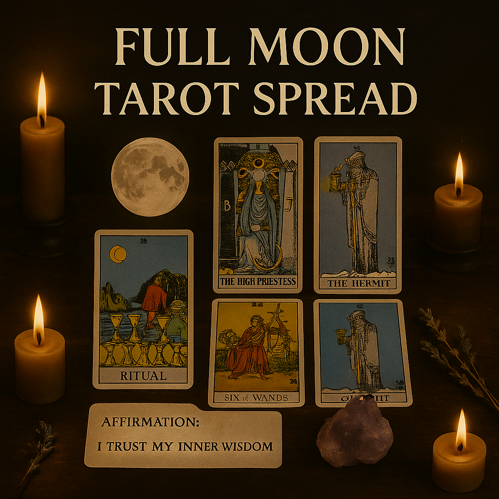 Full Moon Tarot Reading – Lunar Guidance & Ritual Insight